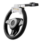 Steering Wheel Lock Vehicle Anti-Theft Security Lock with 130dB Super Loud Siren Adjustable Length Wheel Lock Retractable Steering Lock Universal Fit for Cars （Only Fit Circular Steering Wheels）