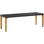 Banc de jardin Banc d'extérieur Banquette 80 cm Résine tressée Noir 39923