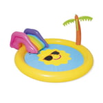 Avilia Piscine Gonflable avec Toboggan et Chute d'eau : Divertissement d'été sûr pour Enfants à partir de 2 Ans en Haut, Dimensions 237 x 201 x 104 cm, capacité 225 litres