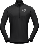 Norrøna Men's Fjørå Equaliser Long Sleeve Zip Top Caviar, XL