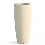 Vase Ameublement Rond Home Résine Blanc Glace Ø 40x90 CM Intérieur Extérieur