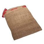 Rayher 53678000 Lot de 2 sachets en Toile de Jute avec Cordon Rouge 14 x 18 cm