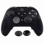 eXtremeRate PlayVital Housse en Silicone Antidérapante pour Xbox Elite Séries 2 Manette, Protection Antidérapante pour Xbox Elite Séries 2 Manette avec Capuchon Joystick, Coque Silicone Noir