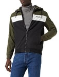 JACK & JONES Men's Jjerush Blocking Hood Bomber Jacket, Forest Night, L