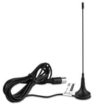 mumbi DVB - T Antenne 3dB passiv mit Magnetfuss - DVB-T Stabantenne digital DVBT Antenne mit Magnet