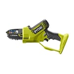 RYOBI - Élagueur à main 18V - Brushless/moteur sans charbons - guide 10 cm - 6 m/s - tendeur sans outil - Livré avec une 2ème chaîne (sans batterie ni chargeur) - RY18PSX10A-0/RAC274