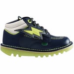 Kickers Childrens Unisex Hi Bolt Classic Kids Navy Boots - Blue Patent Leather - Size UK 9 Kids