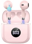 Wireless Earbuds, Bluetooth 5.4 Headphones in Ear with 4 ENC Noise Cancelling Mic, Bluetooth Earbuds 40H Playtime, 2024 Wireless Earphones HiFi Stereo Deep Bass, IP7 Waterproof, USB-C Fast Charge Pink