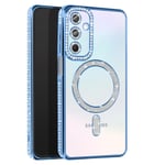 Avizar Diamond Case for Samsung Galaxy A15  Around Strass, Light Blue