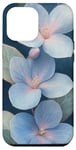 iPhone 12 Pro Max Blue Leaf Flower Case