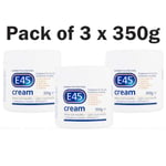E45 Dermatological Moisturising Cream Sensitive Dry Skin Body Care Pack 3 x 350g