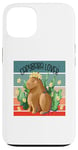 Coque pour iPhone 13 Capybara fleur couronne nature harmonie joie animal amateur