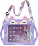 Trolsk Purple Deer (iPad mini 5/4) - Kids Case with strap