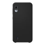 Coque silicone unie Soft Touch Noir compatible Samsung Galaxy A10 - Neuf