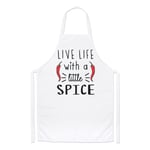 Live Life With A Little Spice Chilli Chefs Apron Spicy Food Hot Funny Cooking