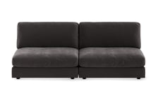 Arken Modulsofa 3-seter Fløyel - Mørkegrå Velour sofa & fløyel Grå Concept 55