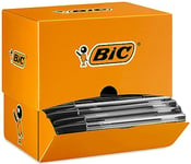 BIC Cristal Original Stylos-Bille Pointe Moyenne (1,0 mm) - Parfait pour l'Ecole et au Bureau - Noir, Boîte de 150 [Exclusivité Amazon]