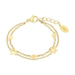 s.Oliver Bracelet en acier inoxydable Filles Enfants Bijoux de bras, 14+2 cm, Argent, Étoile, Livré en boîte cadeau de bijoux