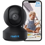 Reolink - 2K+ 5MP ptz Caméra Surveillance 2,4/5GHz WiFi Interieur, Zoom 3X, Audio Bidirectionnel pour Bébé et Animal, Détection de Mouvement &