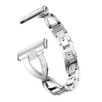 Rhinestone Crystal armband Fitbit Versa 4/Sense 2 Silver