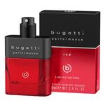 bugatti Performance Red Parfum pour homme 100 ml I Oriental fougères Eau de toilette pour homme avec pamplemousse, lavande, patchouli et bois de santal I Puissant avec des notes masculines et chaudes