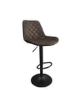 Tabouret de bar style vintage coloris brun foncé. Collection HOLLA.