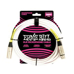 Ernie Ball 20ft Male Female XLR Microphone Cable White