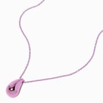 Claire's Collier à pendentif goutte anodisé violet