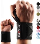 Bandages de Poignet Fitness,Wrist Wrap (45 cm par Paire) Bandage de Poignet pour entraînement de Force, Fitness, Musculation, Crossfit,Repose-Poignet avec Guide d'exercice en PDF