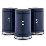 Tower Belle Set of 3 Canisters Midnight Blue