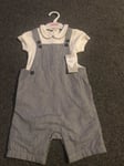 M&s T-shirt & Dungaree Cotton Set Brand 18-24 Months Rrp £20