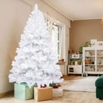 Sapin de Noël Artificiel Décoration de Noël réutilisable avec Support en Métallique pour Xmas Party Décoration 180cm Blanc - Einfeben