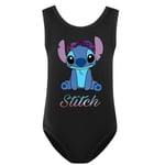 Stitch Kids Girls Monokini Badkläder Baddräkt Svart Black 7-8 Years