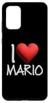 Coque pour Galaxy S20+ I Love Mario Nom personnalisé Homme Guy BFF Friend Cœur