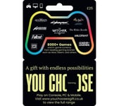 YOU CHOOSE Gaming Digital Gift Card - £25