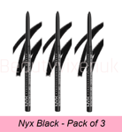 NYX - Mechanical Eye Liner Pencil Black - X3 Pack of 3