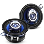 Pyle, 2-Way Universal Car Stereo Speakers, 120W- 23cm Car Speakers, Coaxial Loud Pro Audio, Car Speaker Set, Quick Replacement Component Speaker Vehicle Door/Side Panel Mount Compatible, 2pcs, Blue