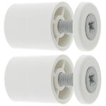 cyclingcolors 2x Butée d'arrêt de lame finale de volet roulant ronde 25mm Ø22mm en PVC avec rondelle et vis Store Fenêtre Enroulement Déroulement Coffre Menuiserie, blanc