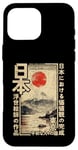 Coque pour iPhone 16 Pro Max Anime Ukiyo-e japonais traditionnel sur bois du Mont Fuji