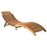 Transat chaise longue bain de soleil bois marron Helloshop26