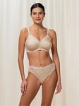 Triumph Doreen Cotton Non Wired Bra - Nude, Skin, Size 38Dd, Women