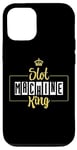 Coque pour iPhone 12/12 Pro Slot Machine King Mens Papa Grandpa Casino Jeux de hasard