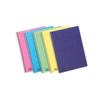 Clairefontaine 3154Z - Pack of 10 Notemakers Europa Spiral Notebooks - A4 21x29.7 cm - 120 Detachable Ruled Pages - White Paper 90 g - Glossy Card Covers - Random Colors