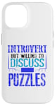 Coque pour iPhone 14 Puzzle Lover Introverti discutera des puzzles Fun Puzzler