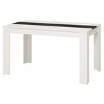 Table de salon fixe Denia en Noir et Blanc 135 cm (largeur) x 75 cm (hauteur) x 80 cm (profondeur)