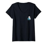 Womens Ghost Riding Motorcycle Halloween Design Ghoul Spirit Rider V-Neck T-Shirt