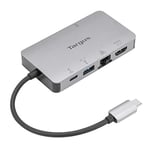 Targus USB-C Alt Mode Single Video 4K HDMI/VGA Adapter, Ethernet, 2 x USB-A with 100W Power Delivery Pass-Thru (DOCK419EUZ)