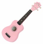 Ukulele Soprano de Guitare Uke Bois 4 Cordes de Nylon Ukulélé Hawaienne Pink