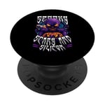 Horreur effrayant et en silicone Cyberpunk Halloween Sci-Fi Horreur PopSockets PopGrip Interchangeable