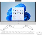 HP 24 - cb0000ss Ordinateur de Bureau de 23,8’’ Tout-en-Un, avec Appareil Photo, Clavier et Souris sans Fil (AMD Ryzen 5 5500U, 16 Go RAM, 512 Go SSD, Windows 11 Home), Blanc